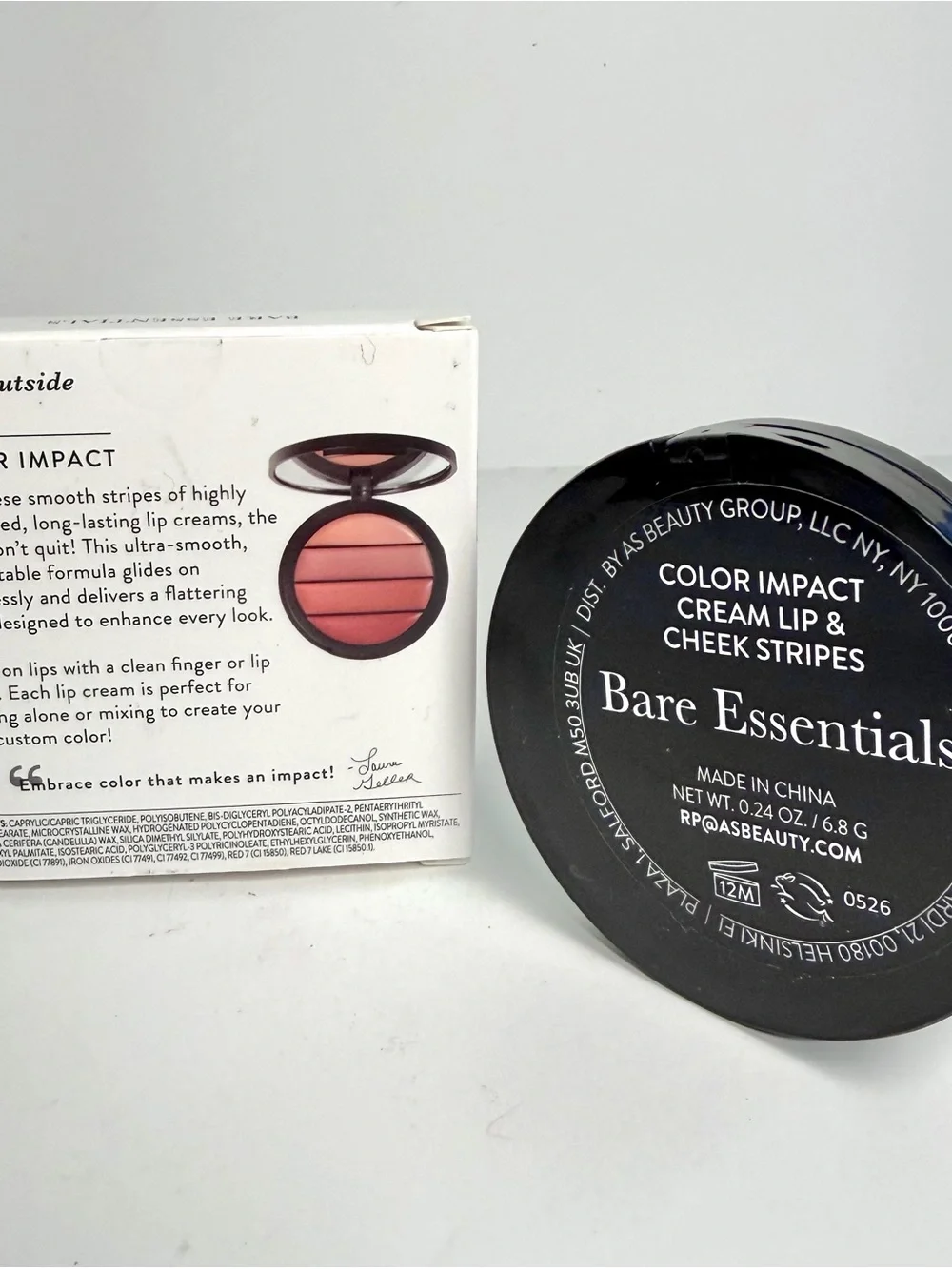 Laura Geller Color Impact Cream Lip & Cheek Stripes Bare Essentials